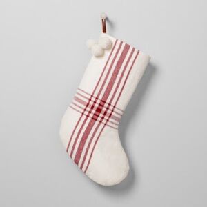 Hearth and Hand White and Red Christmas Stocking